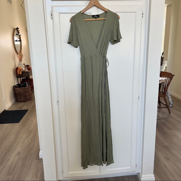 Olive Green Maxi Wrap - Picture 3 of 3